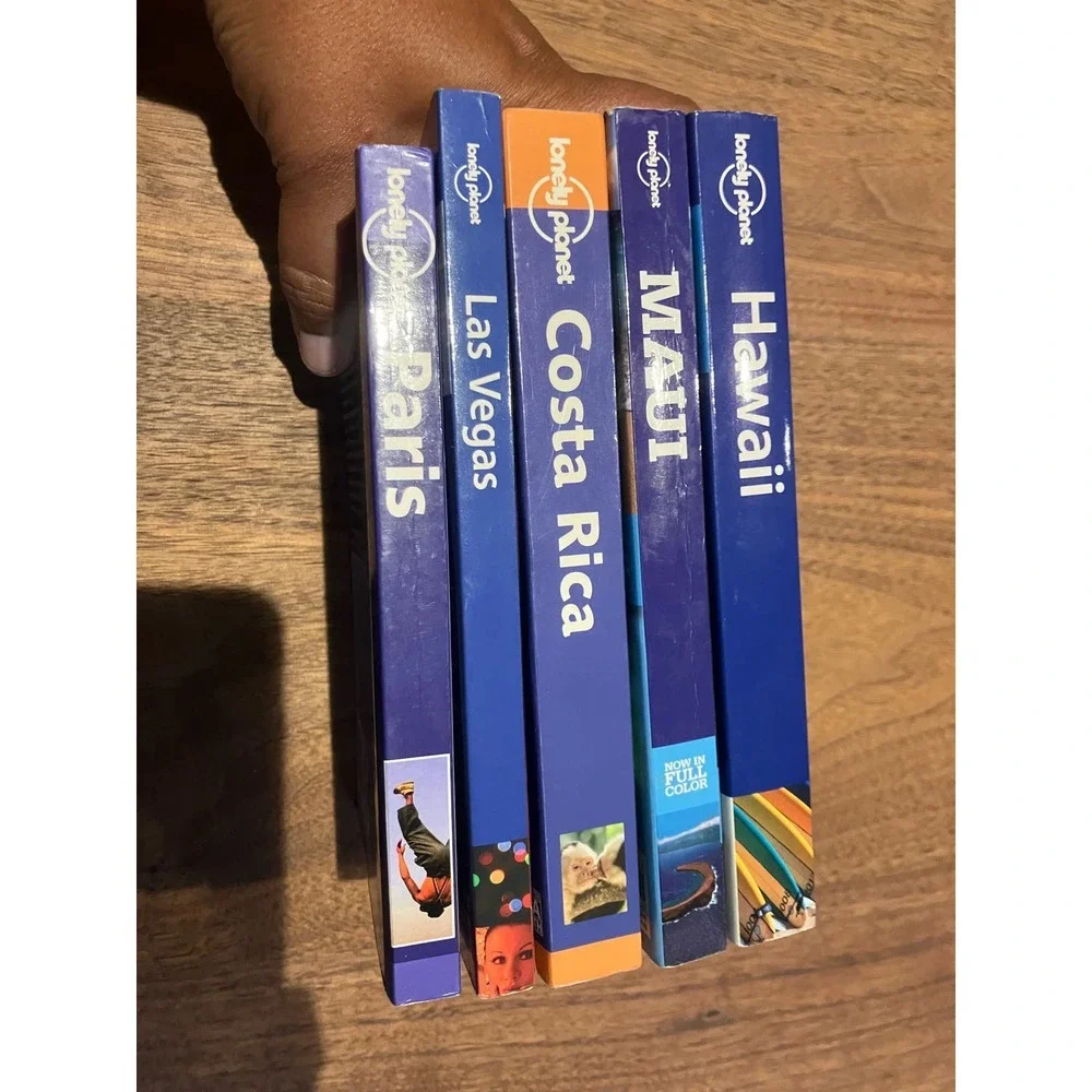 Lonely‎ Planet Books Lot of 5 Maui, Paris, Las Vegas, Costa Rica, Hawaii Travel